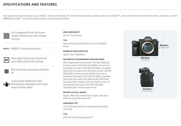 Sony-A9-specs