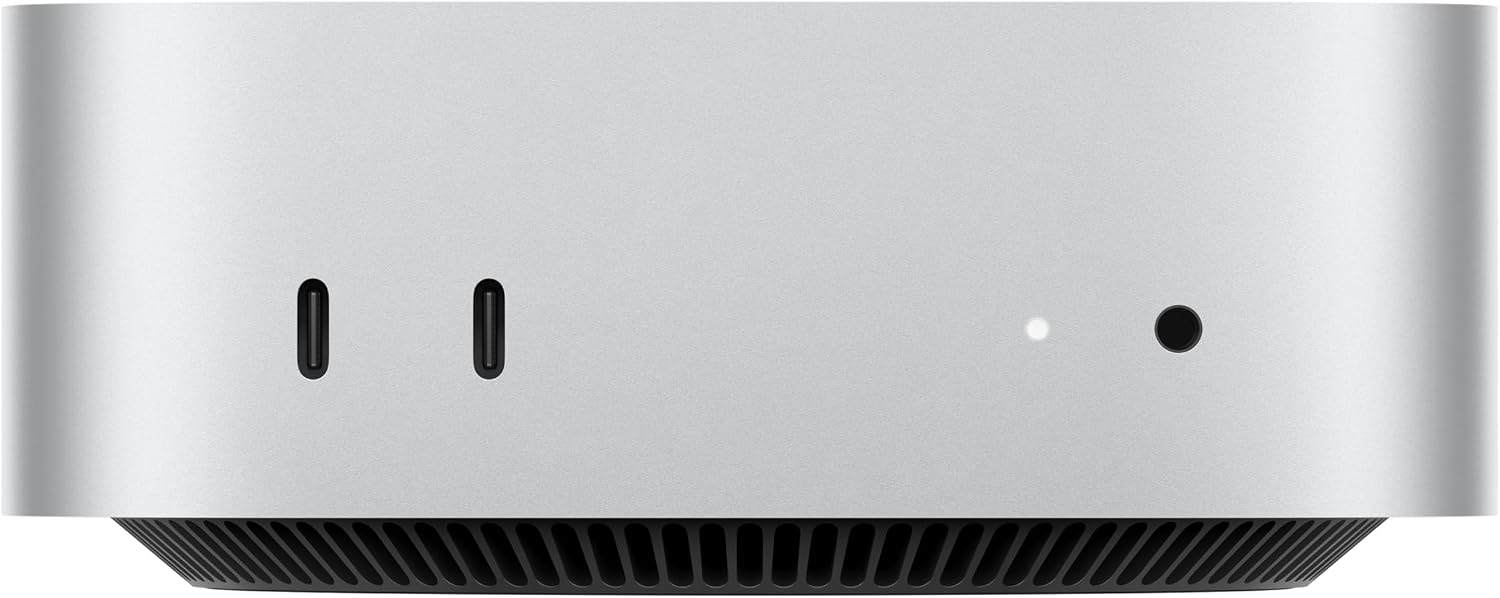 Apple Mac mini with M4 Pro chip, front view