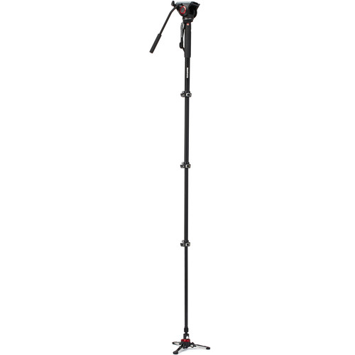 Manfrotto Xpro monopod with camera mounted