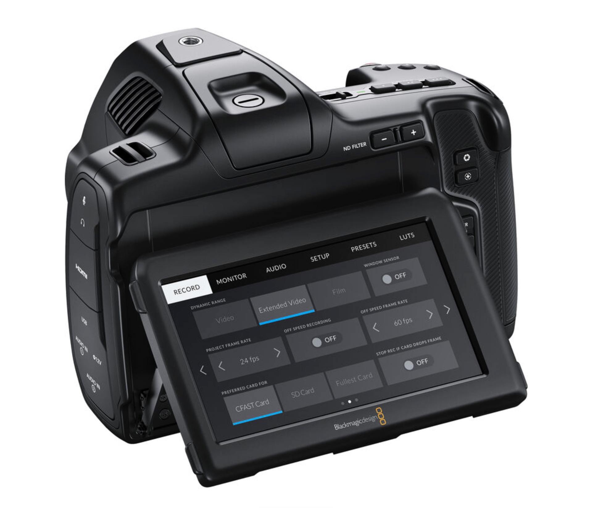Blackmagic Pocket Cinema Camera 6K Pro rear touchscreen