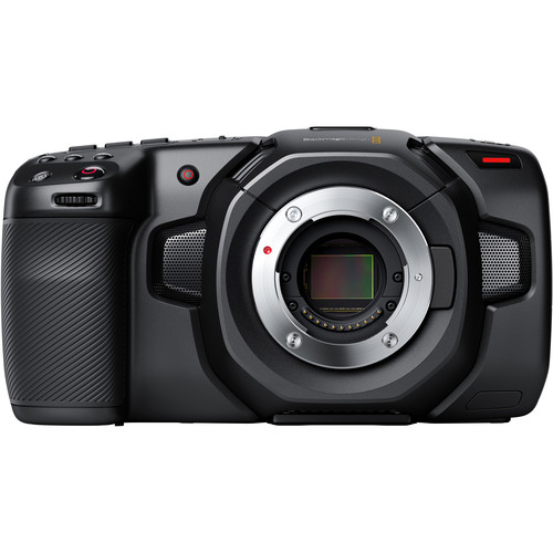 Blackmagic Pocket Cinema Camera 4K front view with MFT lens mount