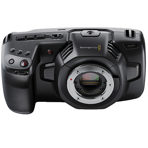 Blackmagic Pocket Cinema Camera 4K with accessories and rigging