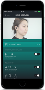 bragi dash app head gestures