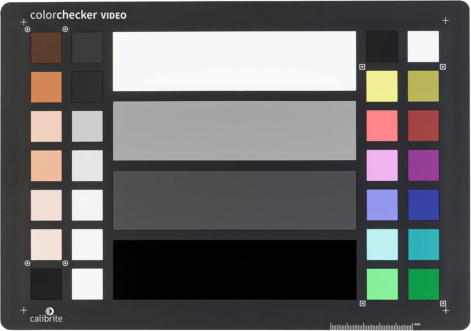 Calibrite ColorChecker Video chart with skin tone and gray patches