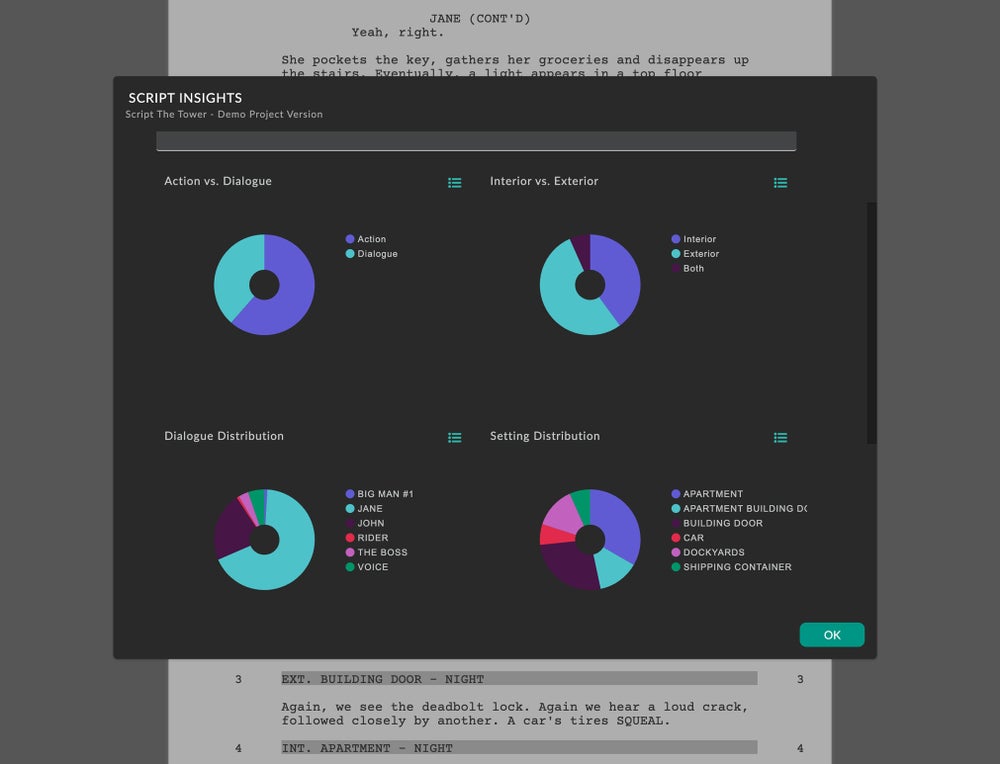 Celtx script breakdown and production planning tools