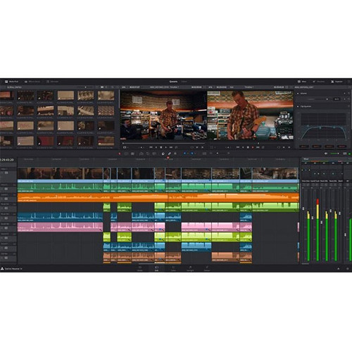 DaVinci Resolve Color page interface showing node editor