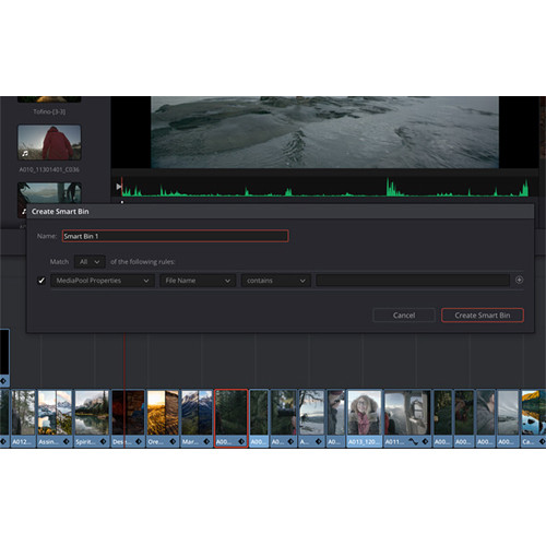 DaVinci Resolve Studio timeline and editing tools