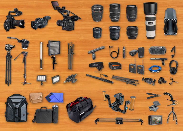 filmmaking equipment list for documentary video production