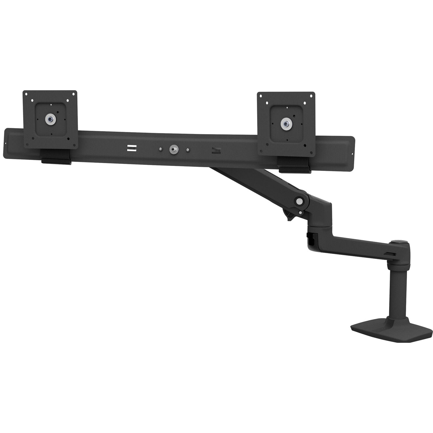 Ergotron LX Dual Desk Mount with polished aluminum arms