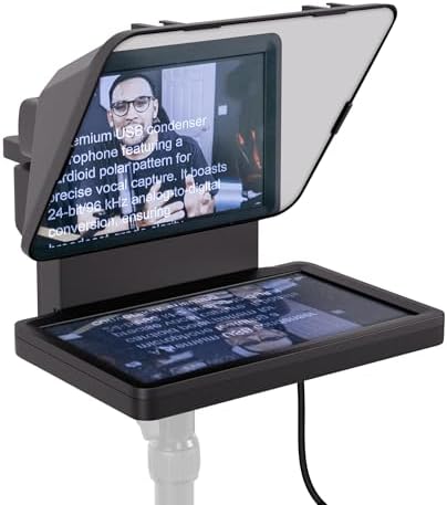 Elgato Prompter with its built-in screen under the glass
