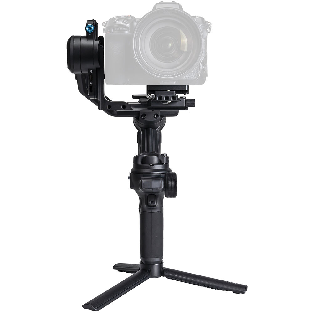FeiyuTech Scorp 3 three-axis gimbal stabilizer with detachable dual handgrip and L-shaped quick release