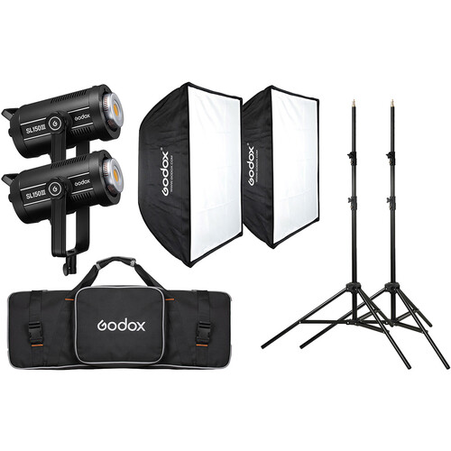 Godox SL150III 2-Light Kit with softboxes and stands