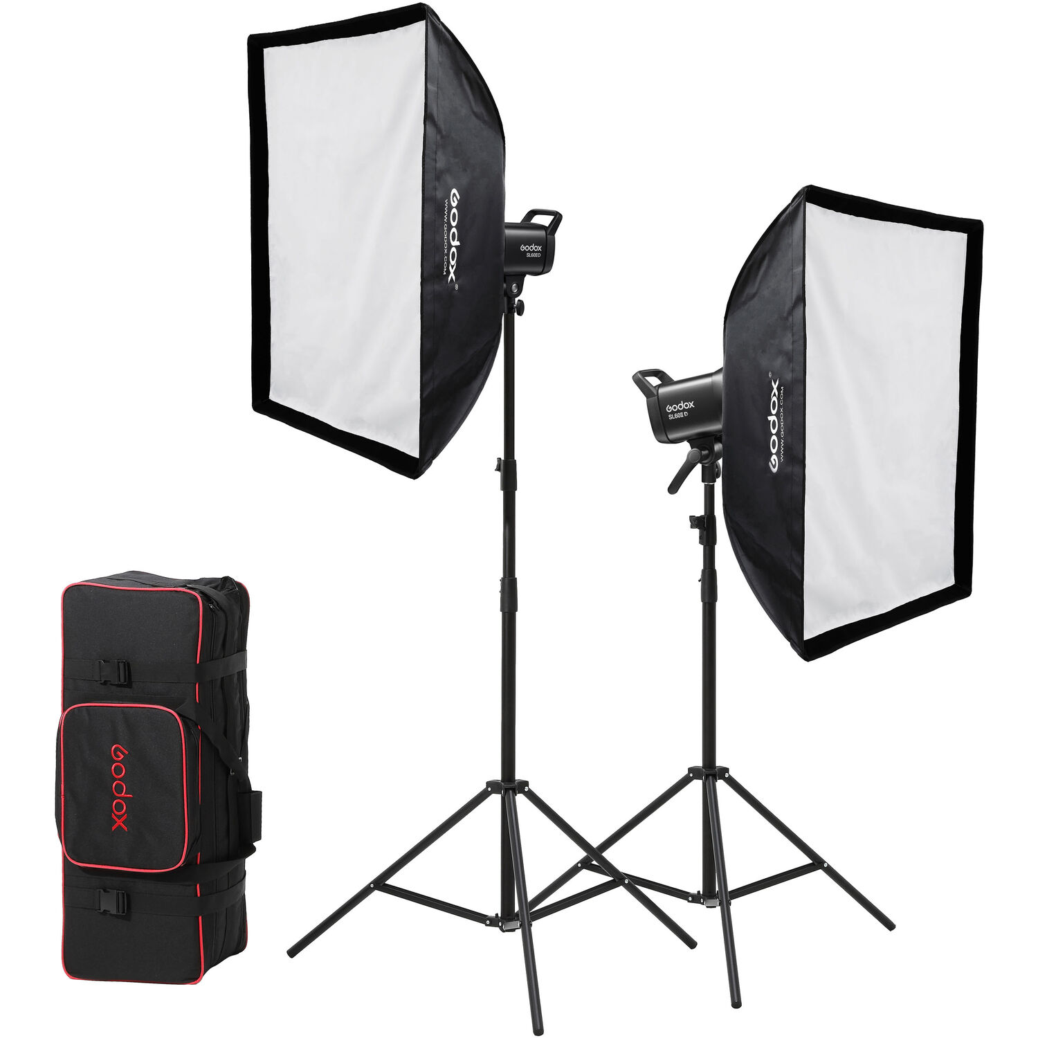 Godox SL60IID two-light softbox kit with stands and bag