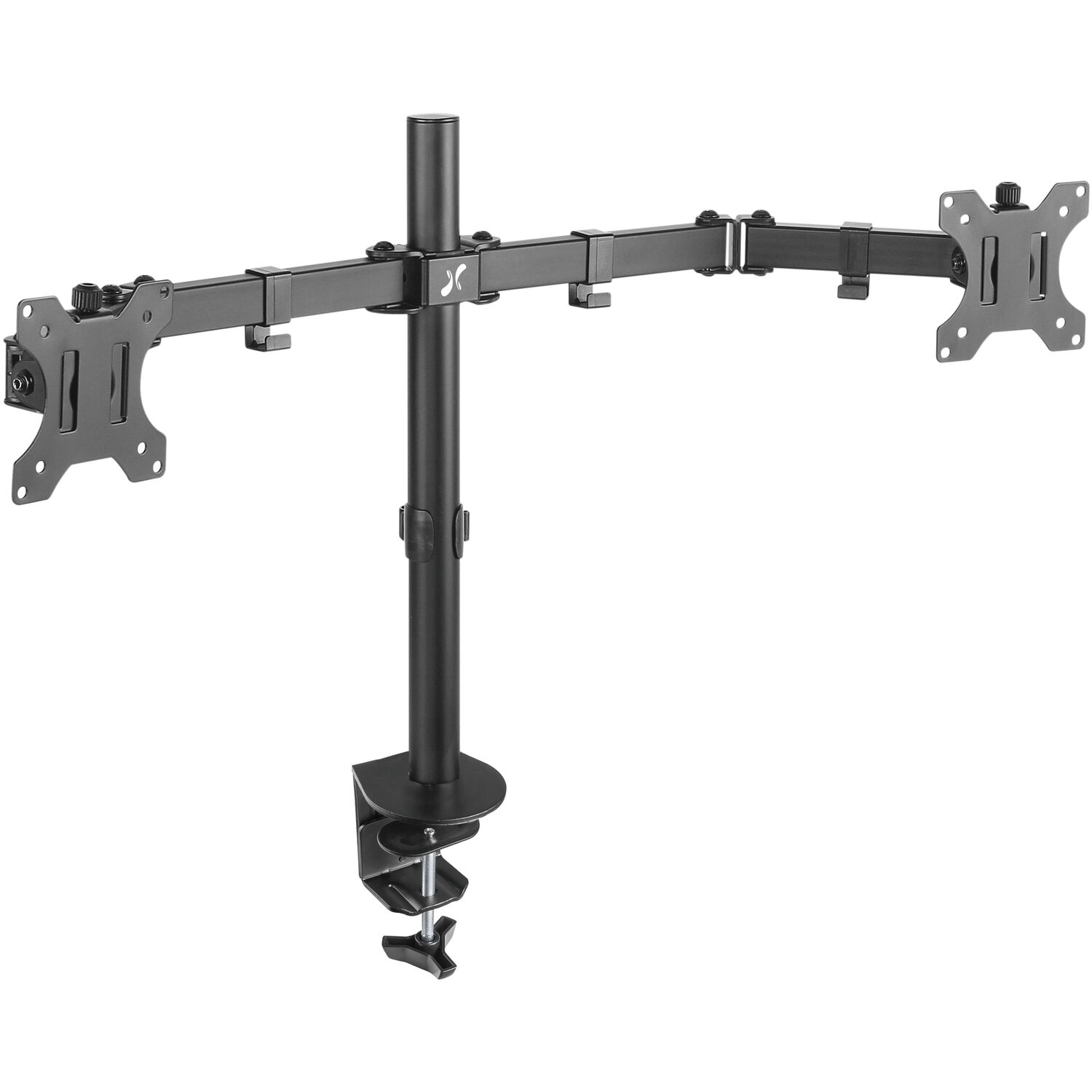 Helder MM-DAC1 economy dual monitor desk clamp mount with horizontal crossbar