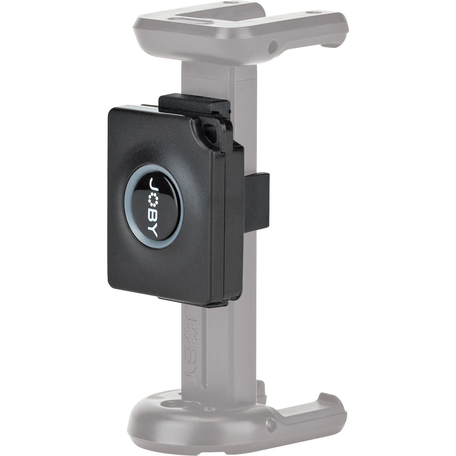 Joby Impulse remote clipped onto a GripTight phone mount