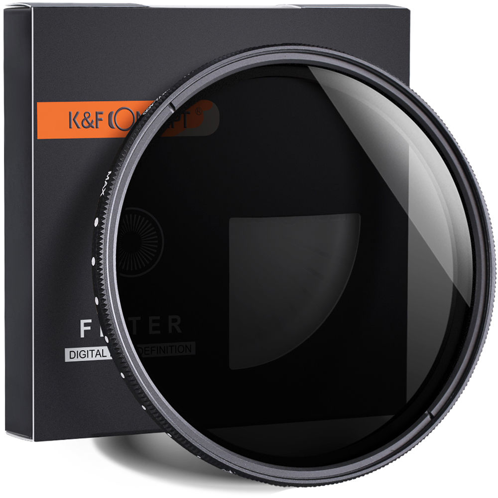K&F Concept Variable Fader ND2-400 filter with retail packaging