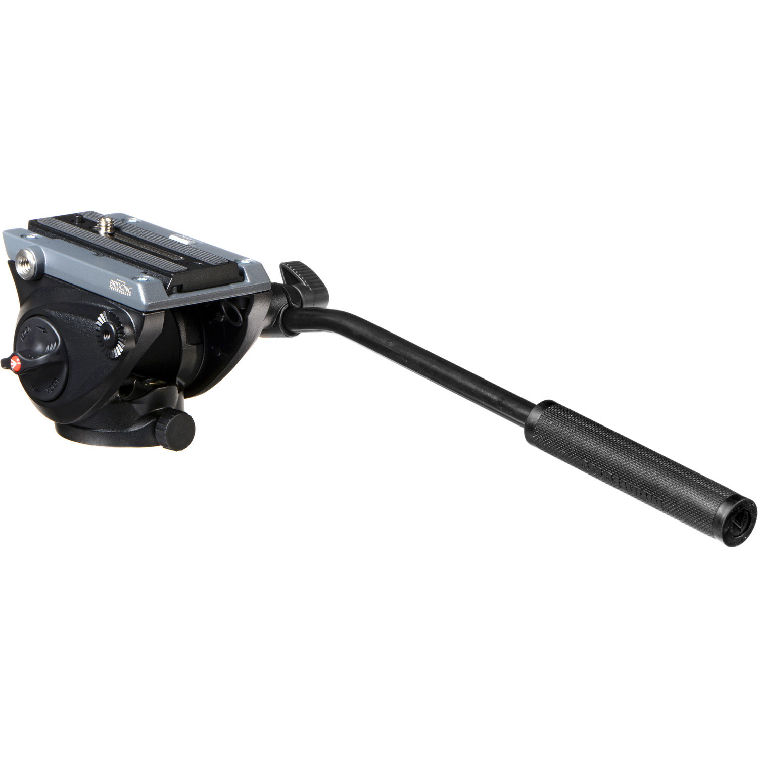 Manfrotto MVH500AH fluid video head with flat base and 500PLONG sliding plate