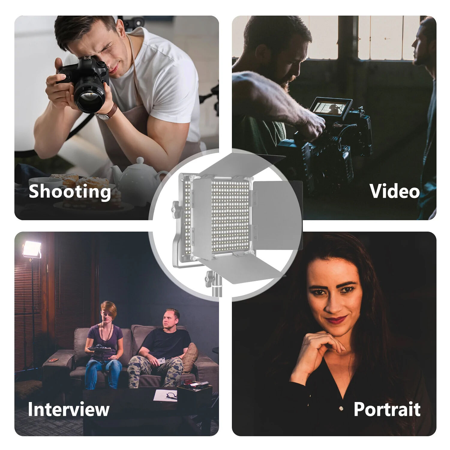 Neewer 660 used for product shooting, video, interviews, and portraits