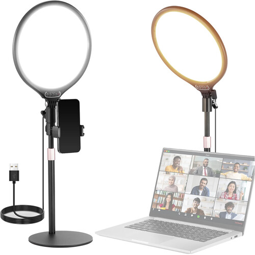 Neewer Basics R10 round LED panel with desktop stand