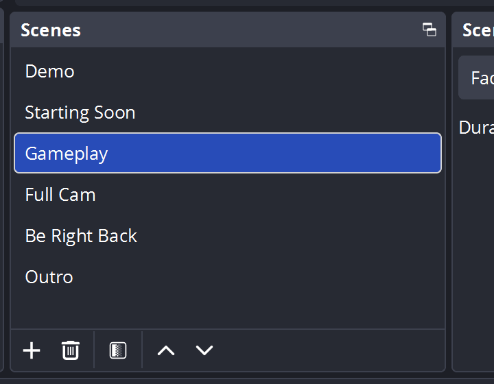 OBS Studio scene composition with multiple sources