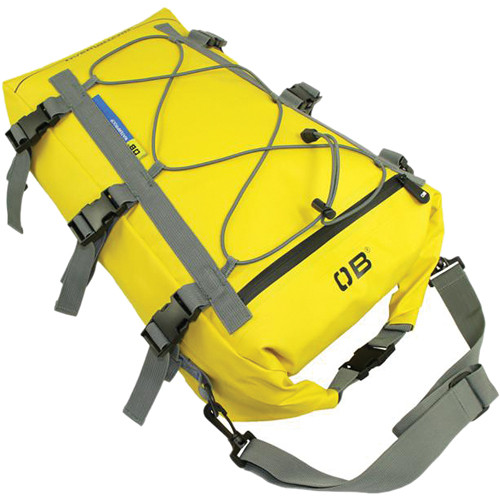 OverBoard 20L yellow kayak deck bag with bungee tie-down system