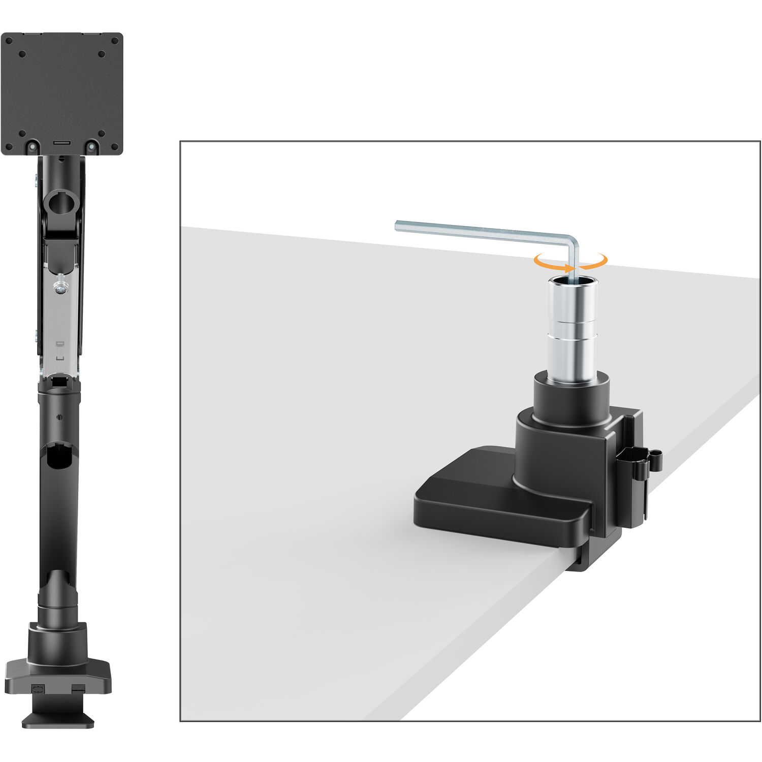 Gabor DMH-10B desk clamp and mounting detail
