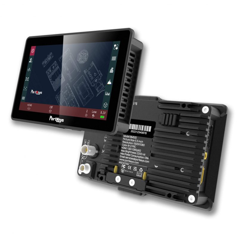 Portkeys BM5 III 5.5-inch 2200-nit field monitor with SDI and HDMI inputs