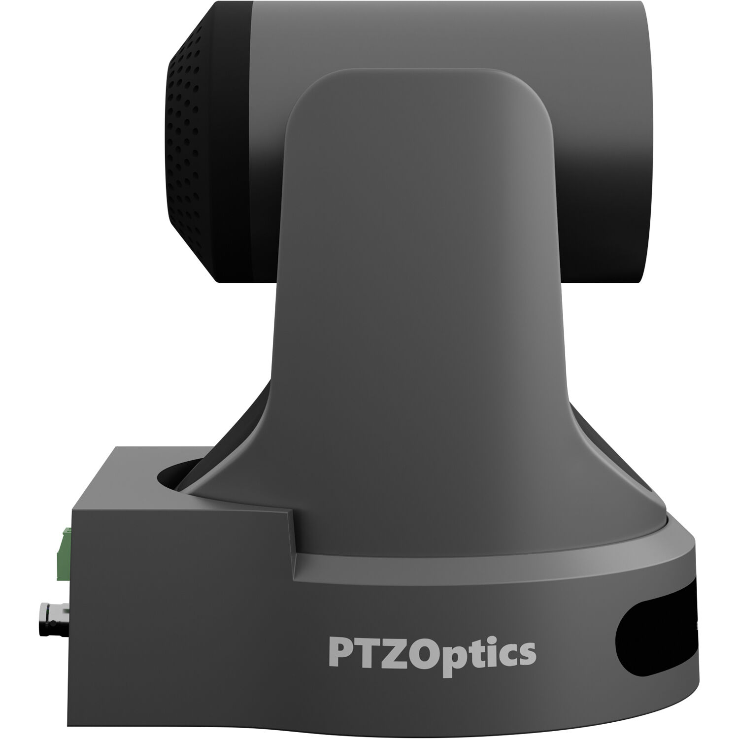 PTZOptics Move SE opposite-side view showing the PTZOptics branding