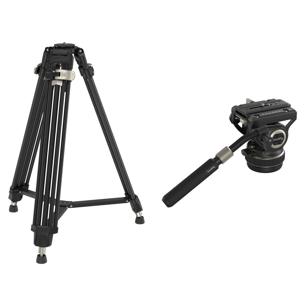 SmallRig AD-80 FreeBlazer aluminum tripod legs with mid level spreader and DH10 fluid video head