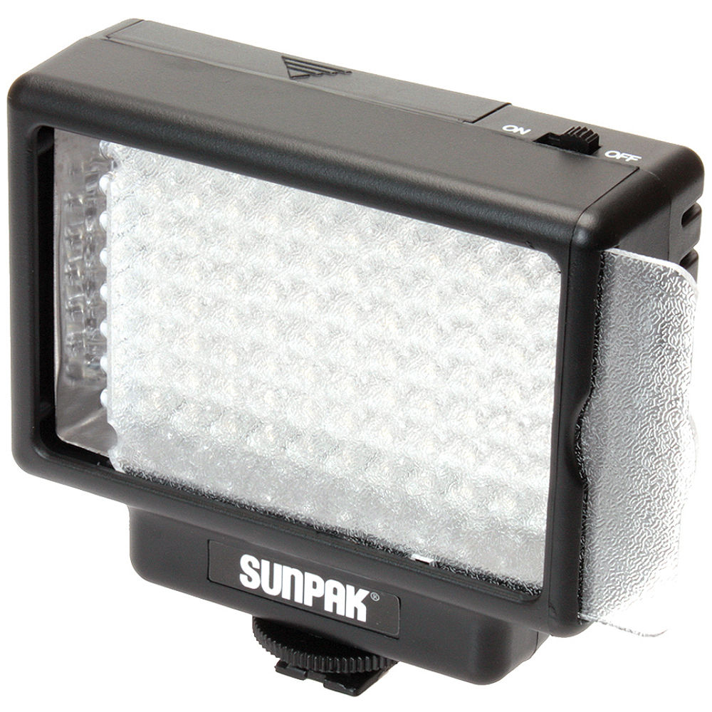 Sunpak VL-LED-96 with the diffuser sheet partially fitted into the front frame