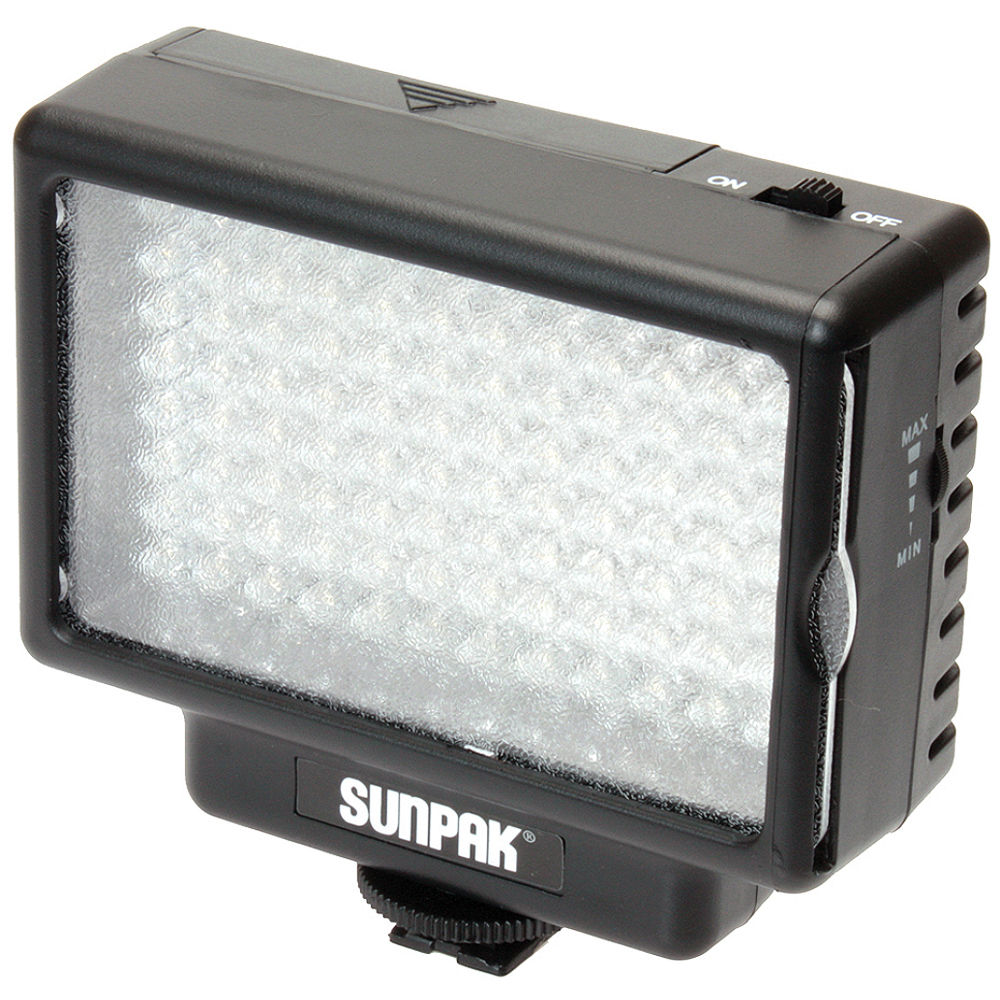 Sunpak VL-LED-96 with the clear diffuser panel fitted over the LED array