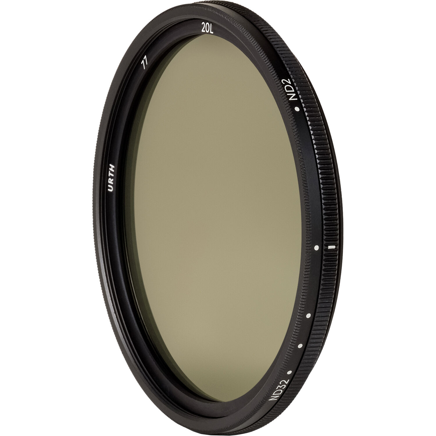 Urth Variable ND Plus+ 77mm filter with ND2 to ND32 markings