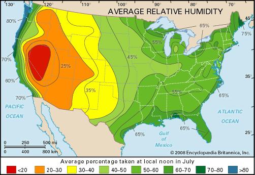 us humidity