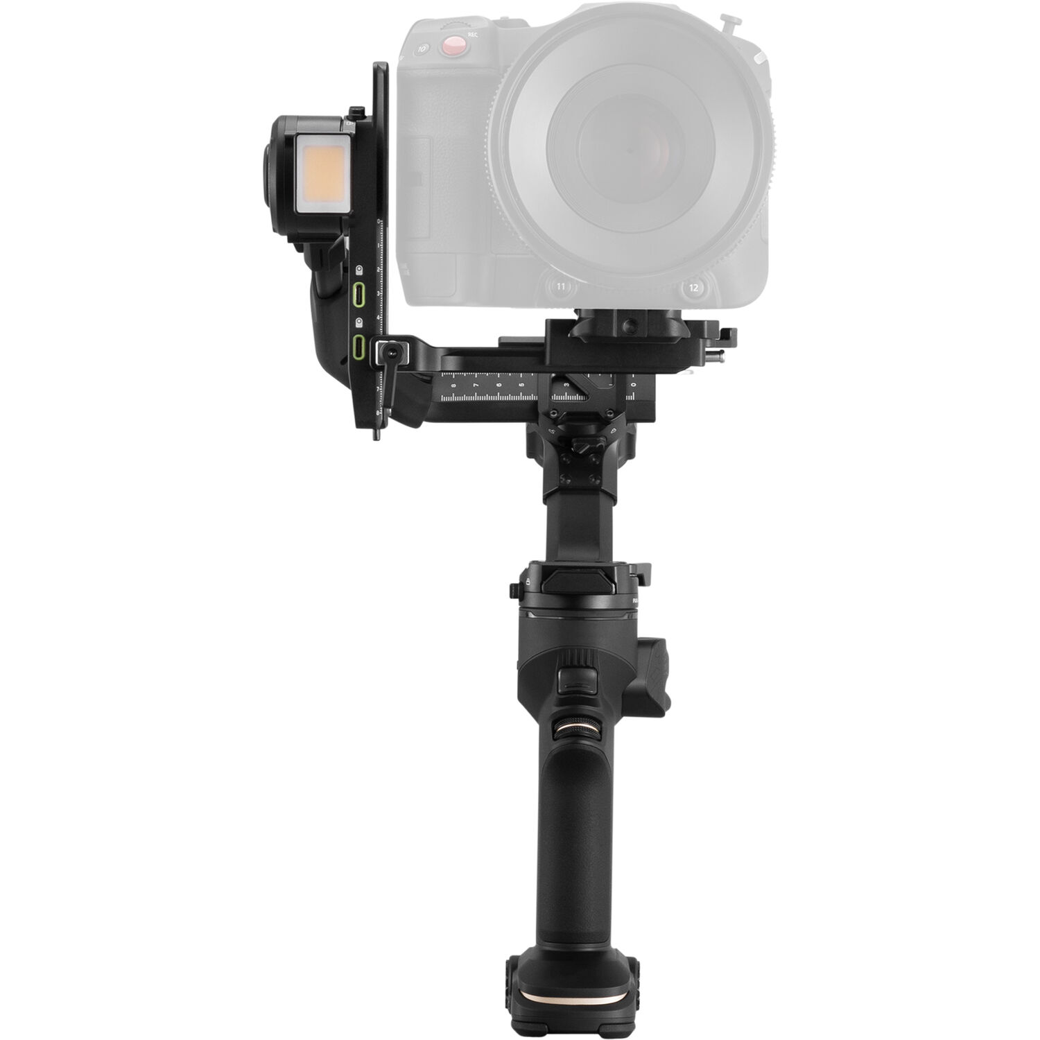 Zhiyun Crane 4 three-axis gimbal stabilizer with built-in fill light and dual-layer quick release plates