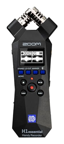 Zoom H1essential handheld audio recorder with built-in X/Y microphones