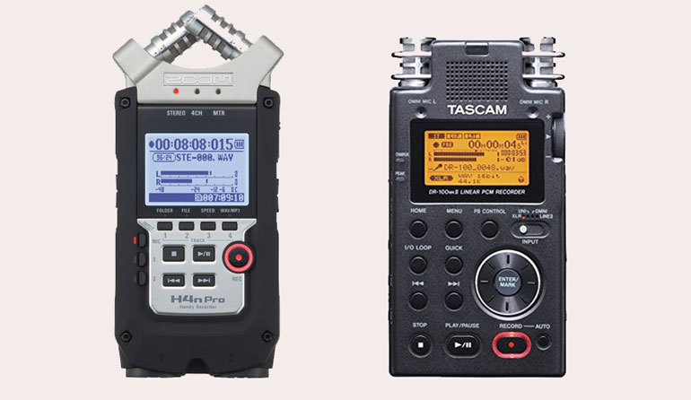 zoom-h4n-tascam-dr100